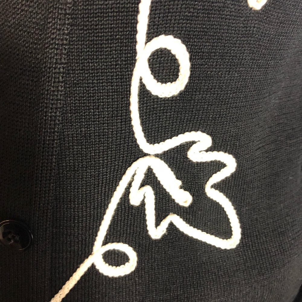Pendleton Embroidered Black White Fall Cardigan - Picture 3 of 4